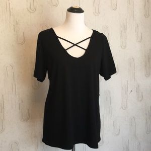 Knit black tee